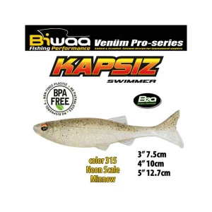 Shad Biwaa Kapsiz 10cm, culoare 315 Neon Scale Minnow Shad Biwaa Kapsiz 10cm, culoare 315 Neon Scale Minnow