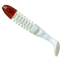 Shad Delalande Skeleton, Blanc Tete Rouge, 8cm, 5buc/pac