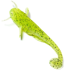 Shad FISHUP Catfish, 7.5cm, 055 Chartreuse Black, 8buc/pac