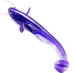 Shad FISHUP Catfish, 7.5cm, 060 Dark Violet Peacock & Silver, 8buc/pac