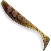 Shad FISHUP Wizzle Shad, 8cm, Green Pumpkin Red & Black, 8buc/pac