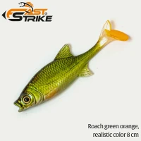 Shad Fast Strike Roach, RGO Roach Green Orange, 8cm, 5g, 10buc/pac