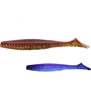 Shad Hide Up Stagger Original 3" Salt, SN-14 UV Akakin, 7.6cm, 4.5 g, 10buc/pac