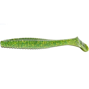 Shad Hide Up Stagger Original 5", 111 Chart Green Gold Flake, 12.7cm, 14.5g, 6buc/pac