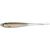 Shad Live Target Ghost Tail Minnow Dropshot, Silver / Brown, 11.5cm, 4buc/pac