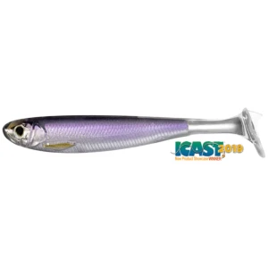 Shad Live Target Slow Roll Shiner Paddle Tail, Silver / Purple, 12.5cm, 4buc/pac Shad Live Target Slow Roll Shiner Paddle Tail, Silver / Purple, 12.5cm, 4buc/pac