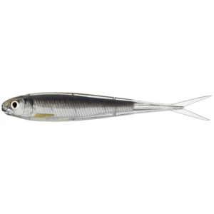 Shad Live Target Twitch Minnow Soft Jerkbait, Silver / Smoke, 11.5cm, 4buc/pac