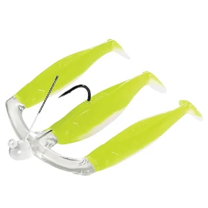 Shad Mann's Three-For-All Pearl-Chartreuse 10cm Shad Mann's Three-For-All Pearl-Chartreuse 10cm