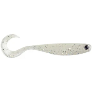 Shad Mustad Mezashi Curly Tail Minnow, Pearl White, 9cm, 6buc/pac Shad Mustad Mezashi Curly Tail Minnow, Pearl White, 9cm, 6buc/pac
