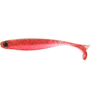 Shad Mustad Mezashi Tail Minnow, Transparent Red, 8.8cm, 6buc/pac Shad Mustad Mezashi Tail Minnow, Transparent Red, 8.8cm, 6buc/pac