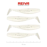 Shad REIVA Flat Minnow, Pearl Dot, 10cm, 7.11g, 4buc/pac