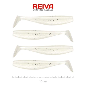 Shad REIVA Flat Minnow, Pearl Dot, 10cm, 7.11g, 4buc/pac