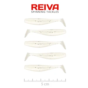Shad REIVA Flat Minnow, Pearl White, 5cm, 1.30g, 5buc/pac