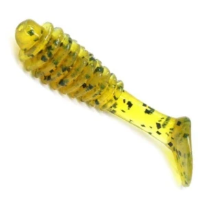 Shad Reins Bubbling Shad, Motor Oil Pepper 5cm, 12buc/plic Shad Reins Bubbling Shad, Motor Oil Pepper 5cm, 12buc/plic