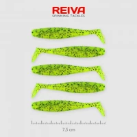 Shad Reiva Flat Minnow Verde Sclipici 7.5cm 5buc/plic