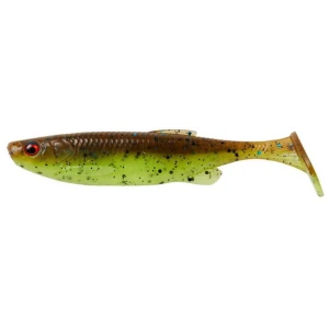 Shad Savage Gear Fat Minnow T-Tail, Chartreuse Pumpkin, 13cm, 20g, 5buc/pac