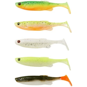 Shad Savage Gear Fat Minnow T-Tail, Dark Water Mix, 9cm, 7g, 5buc/pac