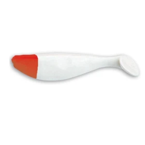 Twister Delaland Shad 10 Cm White Red Head 4 Buc