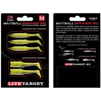 Rezerva Spinnerbait Live Target Baitball Spinner Rig, Large, Lime Chartreuse / Silver, 5buc/pac