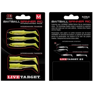 Rezerva Spinnerbait Live Target Baitball Spinner Rig, Large, Lime Chartreuse / Silver, 5buc/pac Rezerva Spinnerbait Live Target Baitball Spinner Rig, Large, Lime Chartreuse / Silver, 5buc/pac