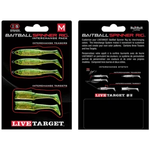 Rezerva Spinnerbait Live Target Baitball Spinner Rig, Medium, Lime Chartreuse / Gold, 5buc/pac Rezerva Spinnerbait Live Target Baitball Spinner Rig, Medium, Lime Chartreuse / Gold, 5buc/pac