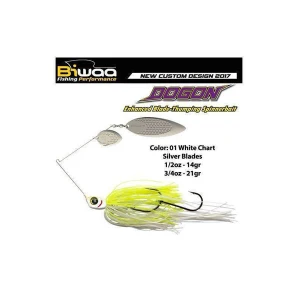 Spinnerbait Biwaa Dogon 14g, White Chart-Silver Blades Spinnerbait Biwaa Dogon 14g, White Chart-Silver Blades