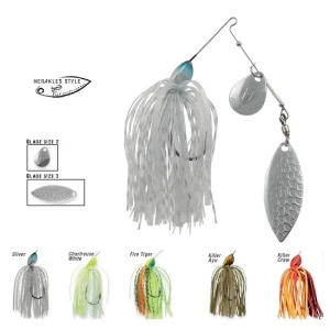 Spinnerbait Colmic Herakles Flatter Tandem 7g  Chartreuse White