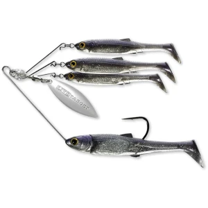 Spinnerbait Live Target Baitball Spinner Rig, Medium, 851 Purple Pearl / Silver, 14g Spinnerbait Live Target Baitball Spinner Rig, Medium, 851 Purple Pearl / Silver, 14g