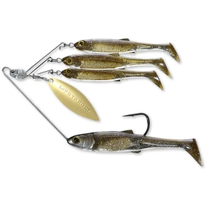 Spinnerbait Live Target Baitball Spinner Rig, Medium, 853 Purple Dark Amber / Gold, 14g Spinnerbait Live Target Baitball Spinner Rig, Medium, 853 Purple Dark Amber / Gold, 14g
