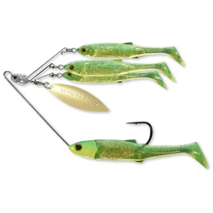 Spinnerbait Live Target Baitball Spinner Rig, Medium, 856 Lime Chart / Gold, 11g