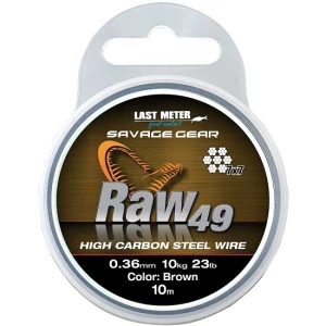 Fir Struna Savage Gear RAW 49 Uncoated Brown 10m 0.54mm 23kg