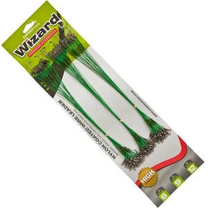 STRUNE ENERGOTEAM WIZARD NYLON COATED WIRE LEADER, 22.5CM, 72BUC/BLISTER VERDE
