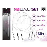 Set strune Delphin BOMB din fluorocarbon  cu vartej si carabina Set strune Delphin BOMB din fluorocarbon  cu vartej si carabina