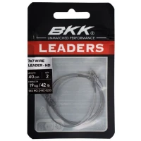 Struna BKK 7x7 Wire Leader HD Pike Snap, 18kg, 40cm, 2buc/pac
