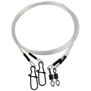 Struna DAM Effzett L Mono Spin Leader, 55cm, Nr.4, 27Kg, 2buc/pac