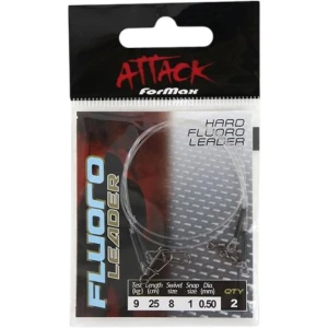 Struna FORMAX Attack Hard Fluoro Leader, 0.60mm, 25cm, 2buc/pac