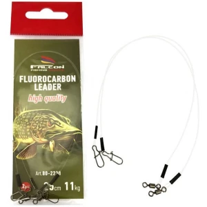 Struna Falcon Fluorocarbon Leader, 25cm, 9kg, 2buc/pac Struna Falcon Fluorocarbon Leader, 25cm, 9kg, 2buc/pac