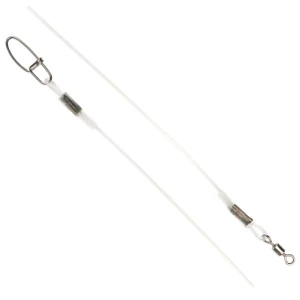 Struna Fluorocarbon VMC cu Vartej + Agrafa Rapida, 60cm, 0.81mm, 2buc/pac