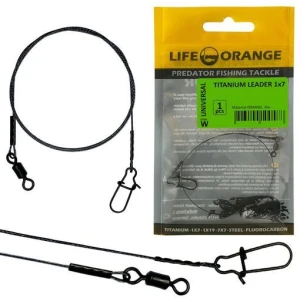 Struna Titan Orange Titanium Leader 1x7, 9kg, 30cm, 0.39mm, 1buc/plic