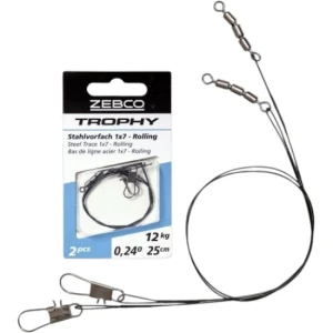 Struna ZEBCO Trophy Steel Rolling 1x7, 25cm, 12kg, 2buc/pac