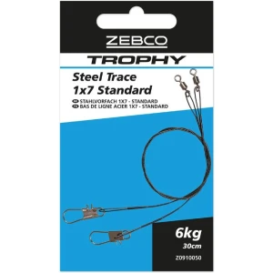 Struna ZEBCO Trophy Steel Trace 1x7 Standard, 30cm, 12kg, 1buc/pac