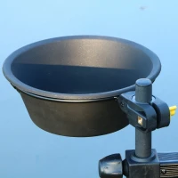 Vas Nada Nufish Cu Suport Lateral, Black, 25x9.5cm