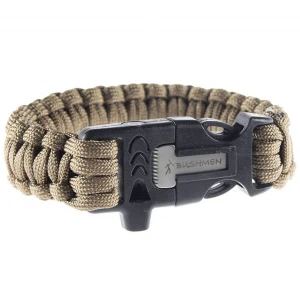Bratara de Supravietuire 3m din Paracord Coyote Bushmen Bratara de Supravietuire 3m din Paracord Coyote Bushmen