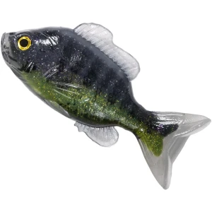 Swimbait LIVE TARGET Sunfish Unrigged, Black / Green, 9.7cm, 3buc/pac