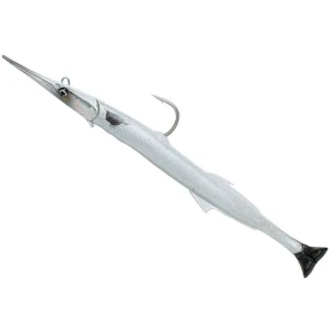 Swimbait SAVAGE GEAR 3D Soft Lures Kit Pre Riggeds Needlefish Pulse Tail, Pearl White Silver, 26g, 18g, 1buc/pac Swimbait SAVAGE GEAR 3D Soft Lures Kit Pre Riggeds Needlefish Pulse Tail, Pearl White Silver, 26g, 18g, 1buc/pac