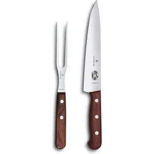  Set Cutit si furculita Victorinox Carving Set, processed maple, 2 pieces, gift box 5.1050.2G