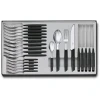 Set 24 Tacamuri 6 Persoane Victorinox, Swiss Modern Table Set, Lama Zimtata 12cm, Negru