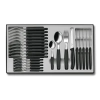 Set 24 Tacamuri Victorinox Swiss Classic Table Set, Lama Zimtata 11cm, Negru Set 24 Tacamuri Victorinox Swiss Classic Table Set, Lama Zimtata 11cm, Negru