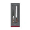 Set Cutit si Furca Victorinox Grand Maitre Carving Set, Lama 20cm, Lemn, Maro