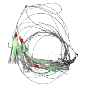 Taparina DAM Sea-Rig 1 Carlige Nr.10 145cm, 10cm 0.30/0.25mm Herring UV, 5buc/pac